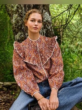 Sonmer Dorothy Blouse Ikat Size M